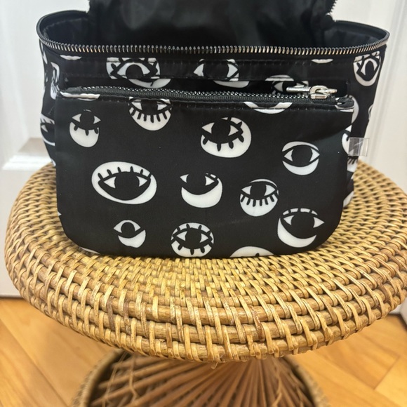 Aimee Kestenberg Eye Love Cosmetic/travel Bag with mini pouch. Black/white. VGC - Picture 12 of 16